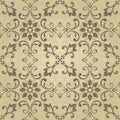 Golden abstract pattern in Arabic style. Seamless vector background with floral tiles. Elegant gold texture. design for decor. Royalty Free Stock Photo